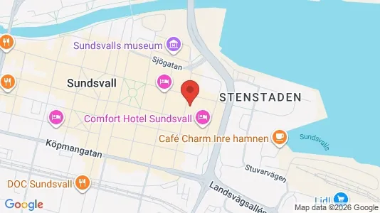 Apartments for rent i Sundsvall - kort over placeringen