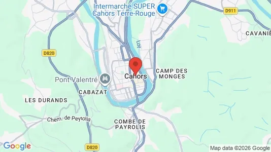 Houses for rent i Cahors - kort over placeringen