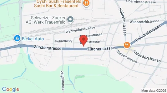 Apartments for rent i Frauenfeld - kort over placeringen
