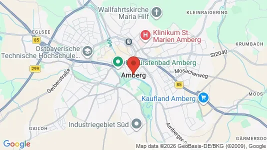 Apartments for rent i Amberg - kort over placeringen