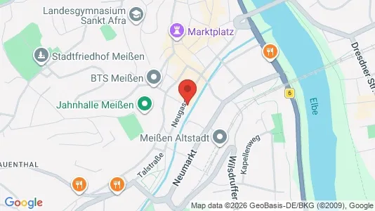 Apartments for rent i Meissen - kort over placeringen