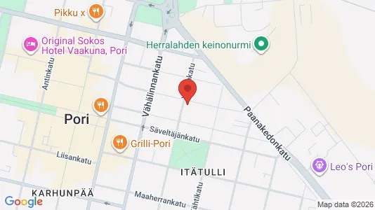 Apartments for rent i Pori - kort over placeringen