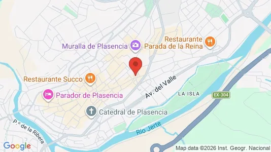Apartments for rent i Plasencia - kort over placeringen