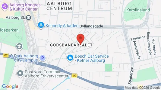 Apartments for rent i Aalborg Center - kort over placeringen