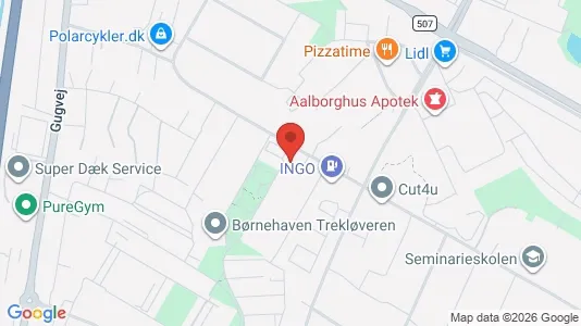 Apartments for rent i Aalborg SØ - kort over placeringen