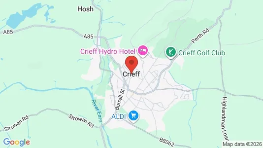 Apartments for rent i Crieff - Perthshire - kort over placeringen