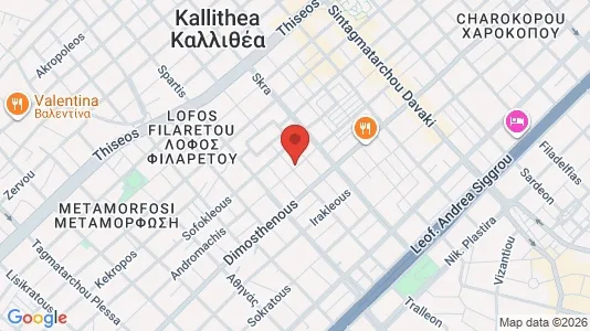 Apartments for rent i Kallithea - kort over placeringen