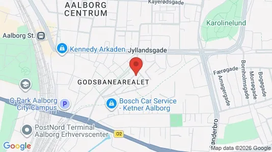 Apartments for rent i Aalborg Center - kort over placeringen