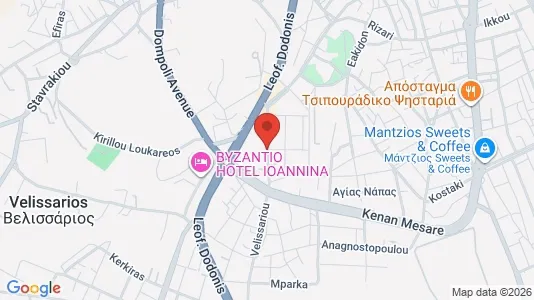Apartments for rent i Ioannina - kort over placeringen