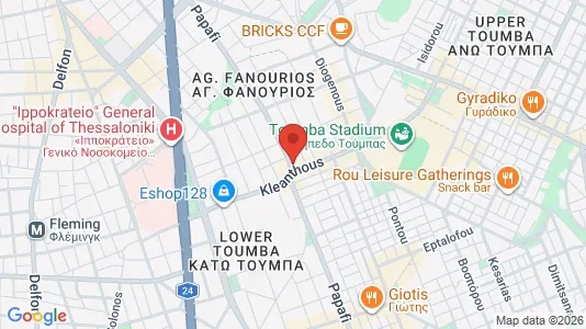 Apartments for rent i Thessaloniki - kort over placeringen