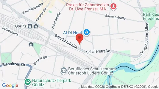 Apartments for rent i Görlitz - kort over placeringen