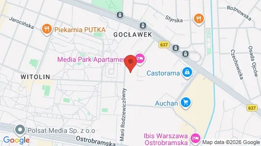 Apartments for rent i Warszawa Praga-Południe - kort over placeringen