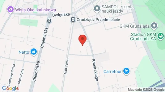 Apartments for rent i Grudziądz - kort over placeringen