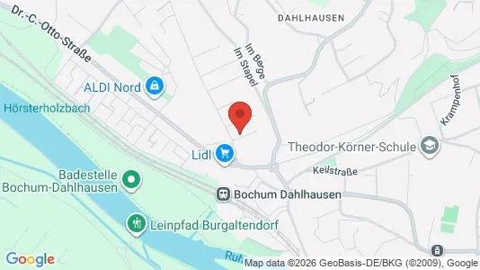 Apartments for rent i Bochum - kort over placeringen