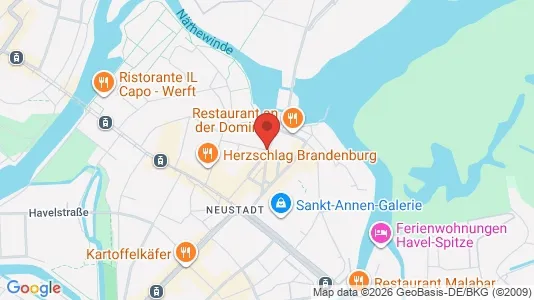 Apartments for rent i Brandenburg an der Havel - kort over placeringen