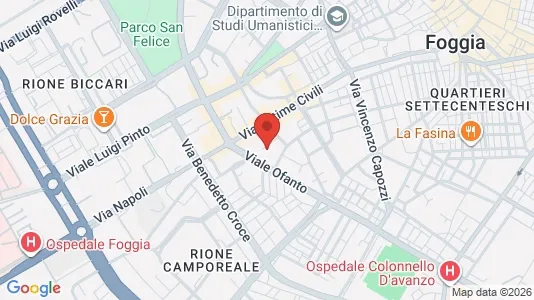 Apartments for rent i Foggia - kort over placeringen