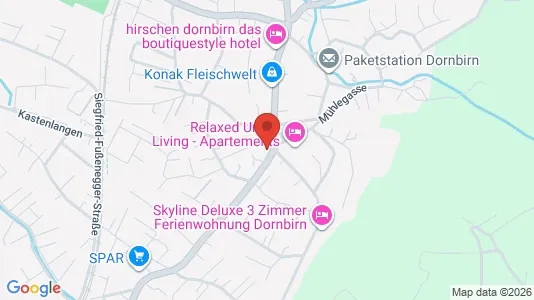 Apartments for rent i Dornbirn - kort over placeringen