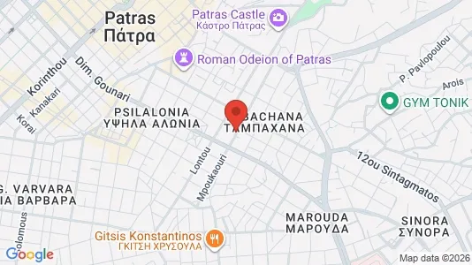 Apartments for rent i Patras - kort over placeringen