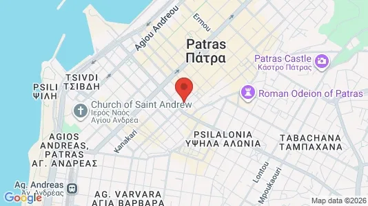 Apartments for rent i Patras - kort over placeringen