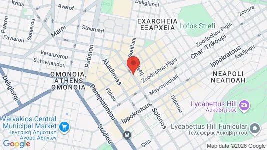 Apartments for rent i Athens Exarchia - kort over placeringen
