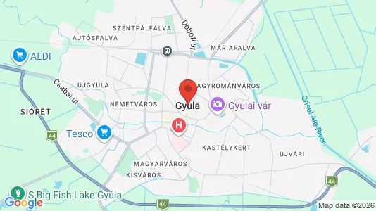 Apartments for rent i Gyulai - kort over placeringen