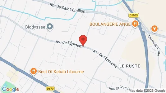 Apartments for rent i Libourne - kort over placeringen