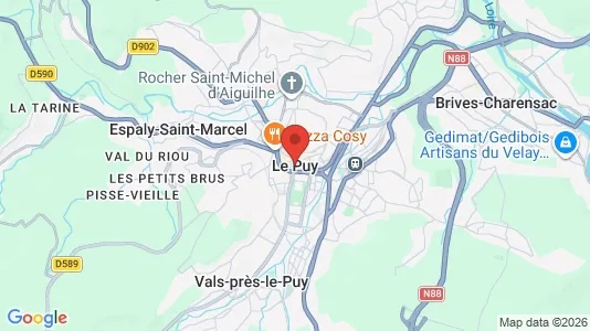 Apartments for rent i Le Puy-en-Velay - kort over placeringen