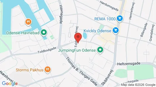Apartments for rent i Odense C - kort over placeringen