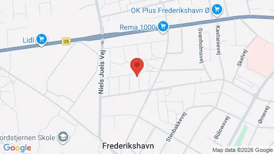 Apartments for rent i Frederikshavn - kort over placeringen