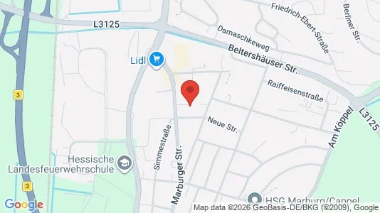 Apartments for rent i Marburg-Biedenkopf - kort over placeringen