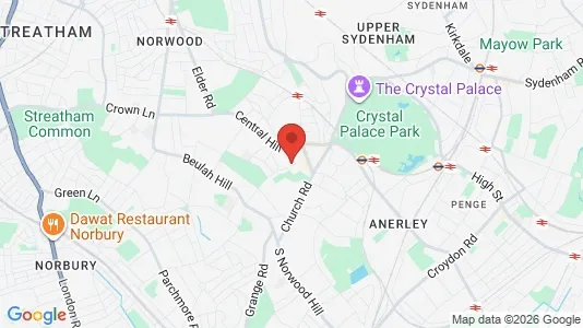 Houses for rent i London SE19 - kort over placeringen