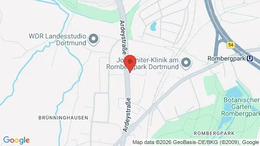 Apartments for rent i Dortmund - kort over placeringen