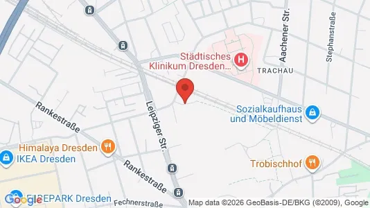 Apartments for rent i Dresden - kort over placeringen