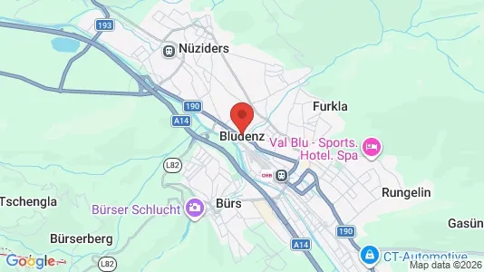 Apartments for rent i Bludenz - kort over placeringen