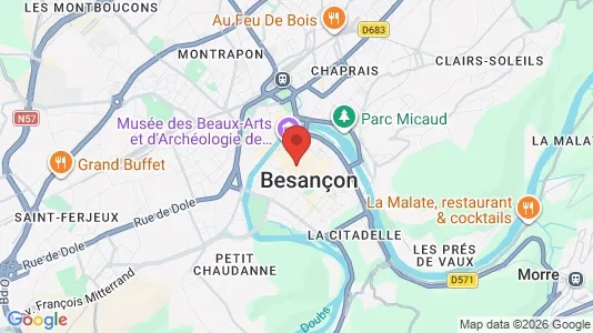Apartments for rent i Besançon - kort over placeringen