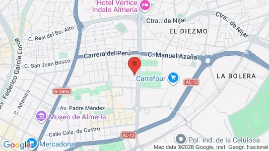 Apartments for rent i Almería - kort over placeringen