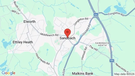Apartments for rent i Sandbach - Cheshire - kort over placeringen