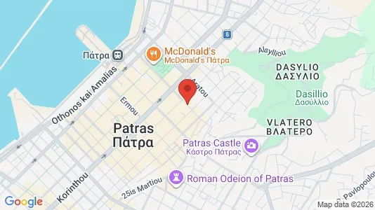 Apartments for rent i Patras - kort over placeringen