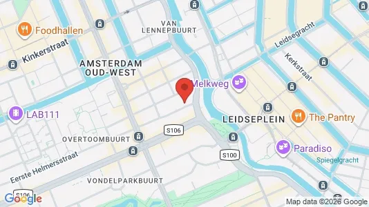 Apartments for rent i Amsterdam Oud-West - kort over placeringen