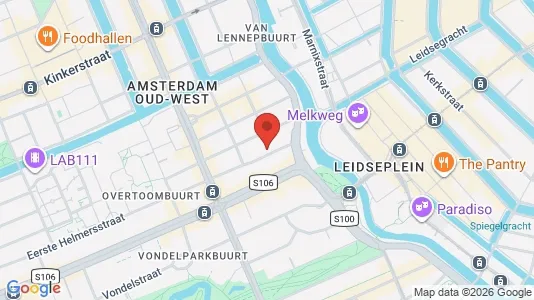 Apartments for rent i Amsterdam Oud-West - kort over placeringen