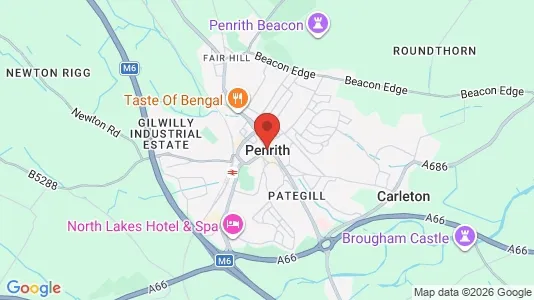 Houses for rent i Penrith - Cumbria - kort over placeringen