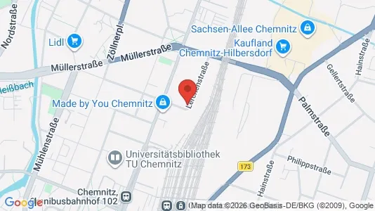 Apartments for rent i Chemnitz - kort over placeringen