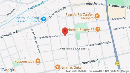 Apartments for rent i Chemnitz - kort over placeringen