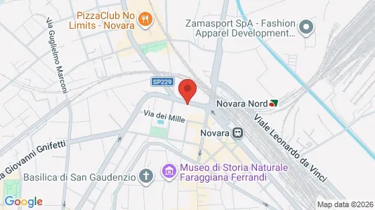 Apartments for rent i Novara - kort over placeringen