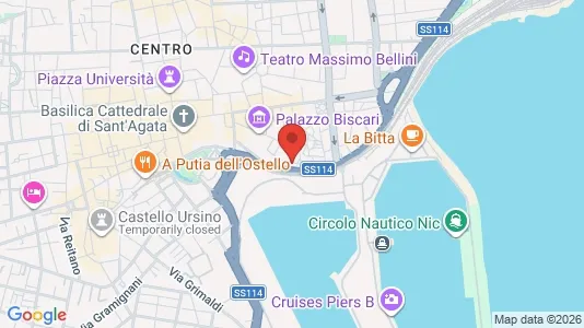 Apartments for rent i Catania - kort over placeringen