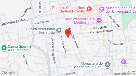 Rooms for rent i Catania - kort over placeringen