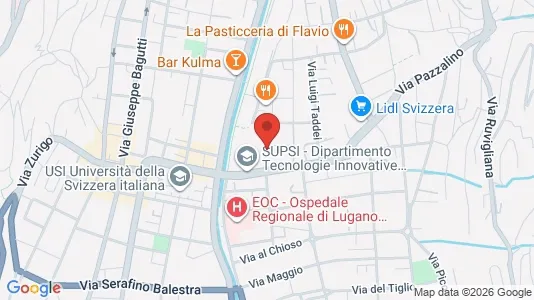Apartments for rent i Lugano - kort over placeringen