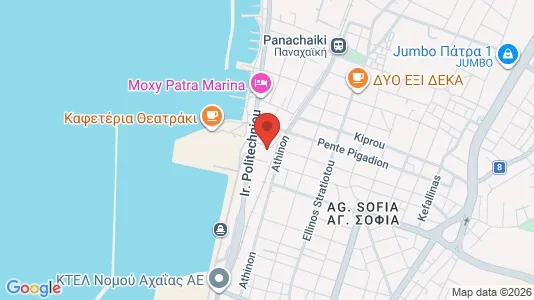 Apartments for rent i Patras - kort over placeringen