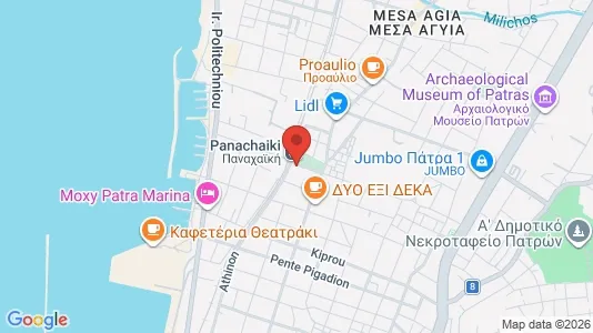 Apartments for rent i Patras - kort over placeringen