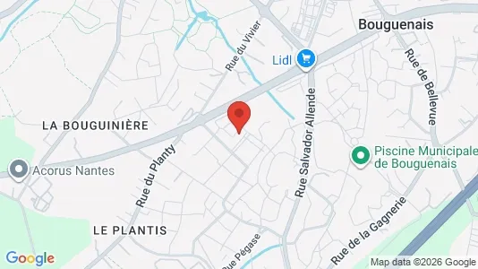 Apartments for rent i Nantes - kort over placeringen
